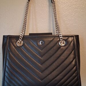 Kate Spade Black Quilted Tote Bag
